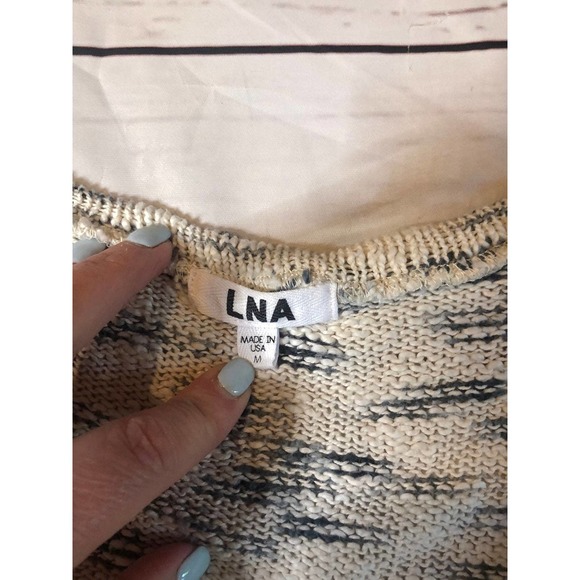 Knit cold-shoulder blouse LNA size Medium Made in USA - Picture 4 of 7
